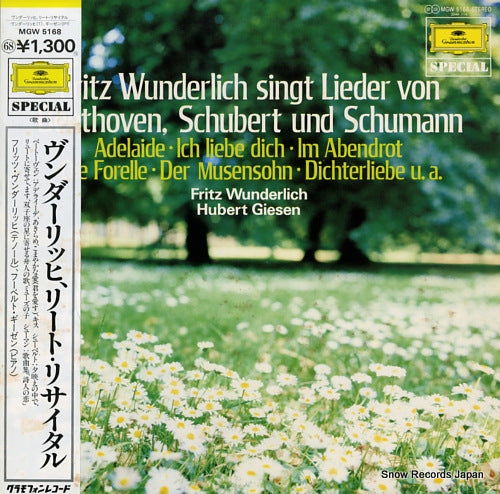 WUNDERLICH, FRITZ fritz wunderlich singt lieder von beethoven, schubert und schumann MGW5168
