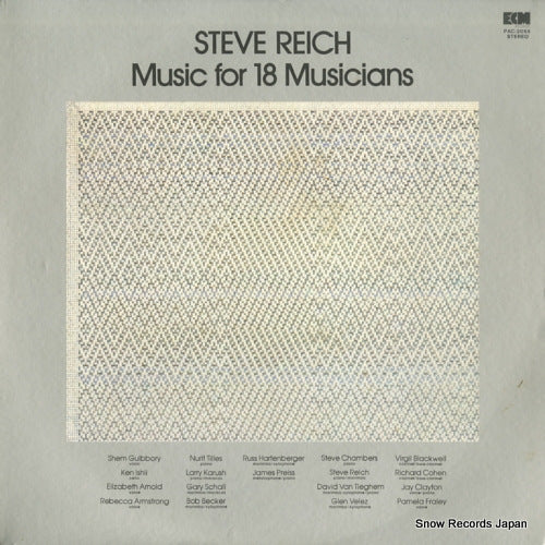 REICH, STEVE music for 18 musicians PAC-2055
