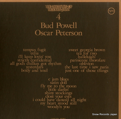 POWELL, BUD / OSCAR PETERSON the treasury of modern jazz vol.4 TMJ1005