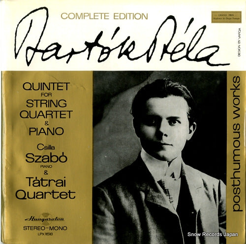 TATRAI QUARTET bartok; posthumous works 4 LPX11518