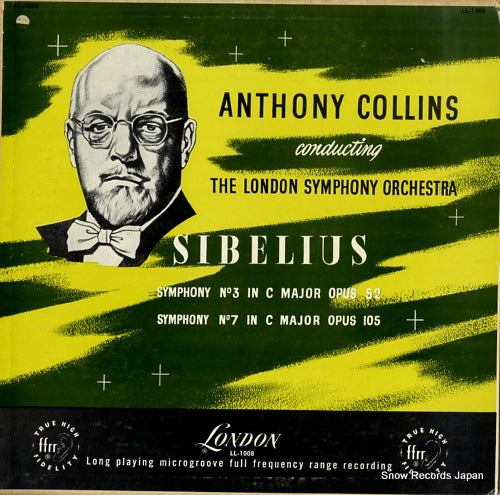 COLLINS, ANTHONY sibelius; symphony no.3 in c major op.52 LL-1008