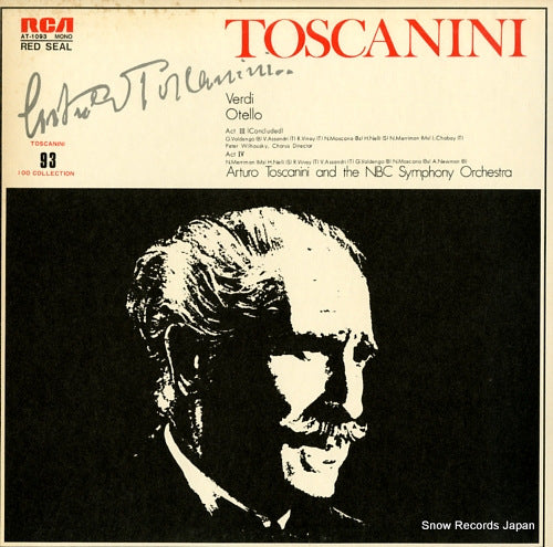 TOSCANINI, ARTURO verdi; "otello" act iii (concluded), act iv AT-1093