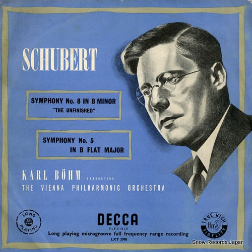 BOHM, KARL schubert; symphony no.8 in b minor "the unfinished" LXT2998