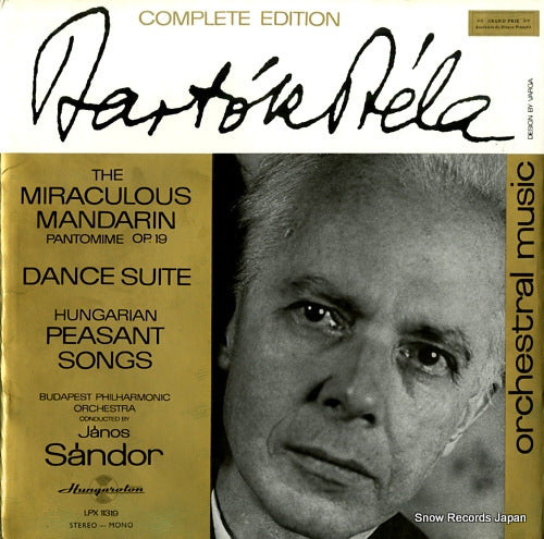 SANDOR, JANOS bartok bela; the miraculous mandarin pantomime op.19 SLPX11319