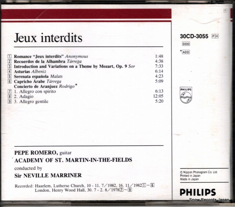 30CD-3055 back cover