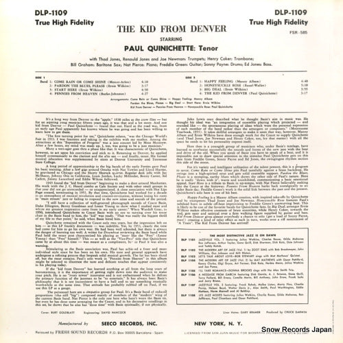 DLP-1109 / FSR-585 back cover