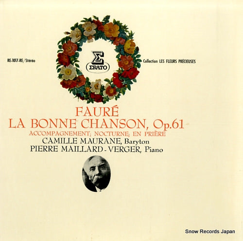 MAURANE, CAMILLE faure; la bonne chanson, op.61 RE-1017-RE