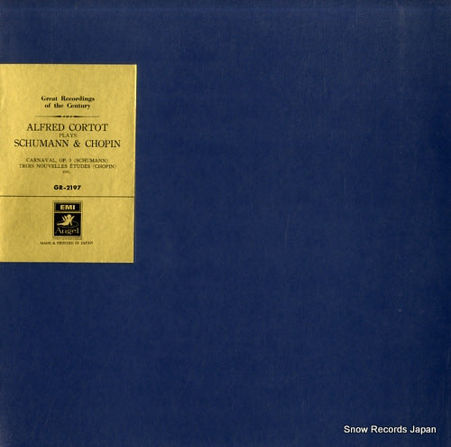 CORTOT, ALFRED plays schumann & chopin GR-2197