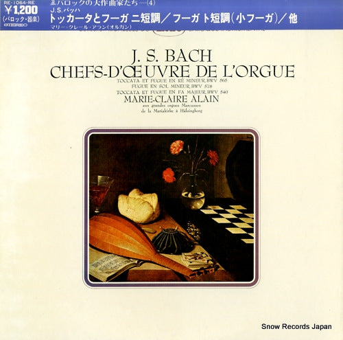 ALAIN, MARIE-CLAIRE j.s.bach; chefs-d'oeuvre de l'orgue RE-1064-RE