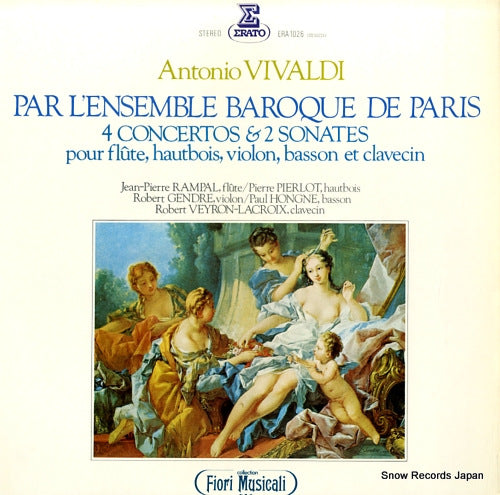 PAR L'ENSEMBLE BAROQUE DE PARIS vivaldi; 4 concertos & 2 sonates ERA-1026