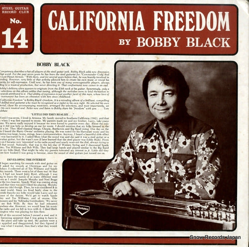 BLACK, BOBBY california freedom CLUBRECORDNO.14