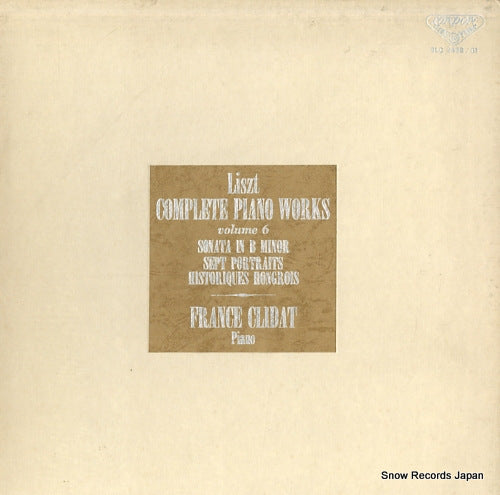 CLIDAT, FRANCE liszt; complete piano works volume 6 SLC2458/61