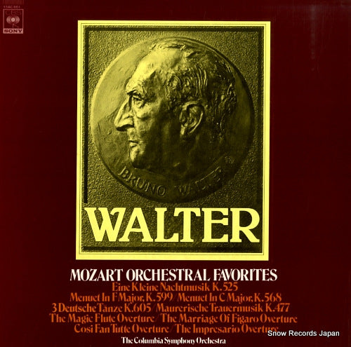 WALTER, BRUNO mozart; orchestral favorites 15AC661