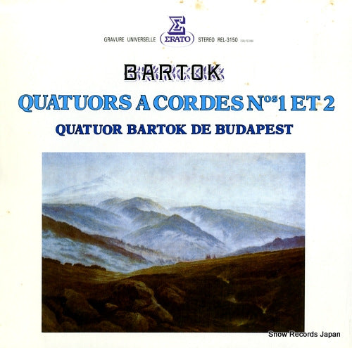 QUATUOR BARTOK DE BUDAPEST bartok; quatuors a cordes nos1 et2 REL-3150