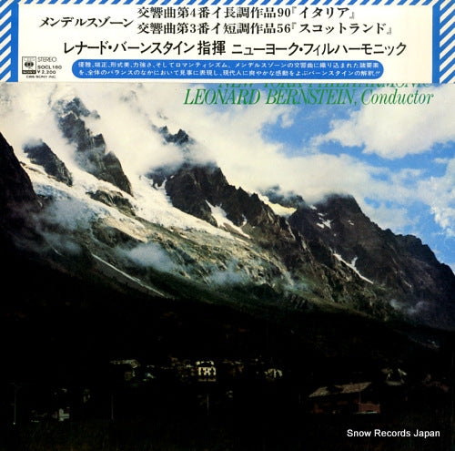 BERNSTEIN, LEONARD mendelssohn; symphony no.3 in a minor, op.56 "scotch" SOCL160