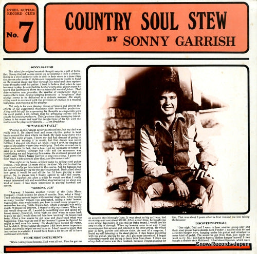 GARRISH, SONNY country soul stew CLUBRECORDNO.7