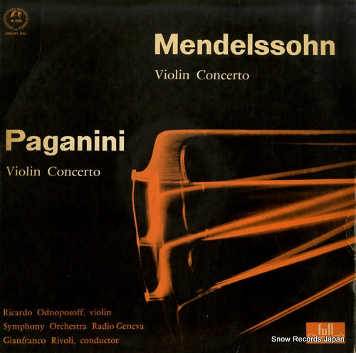 RIVOLI, GIANFRANCO mendelssohn; violin concerto SM-2205
