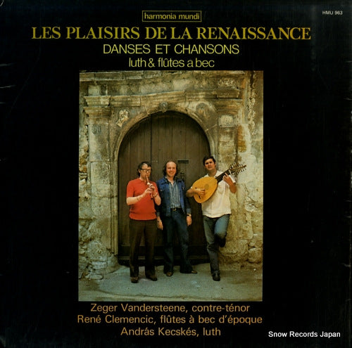 VANDERSTEENE, ZEGER les plaisirs de la renaissance HMU963