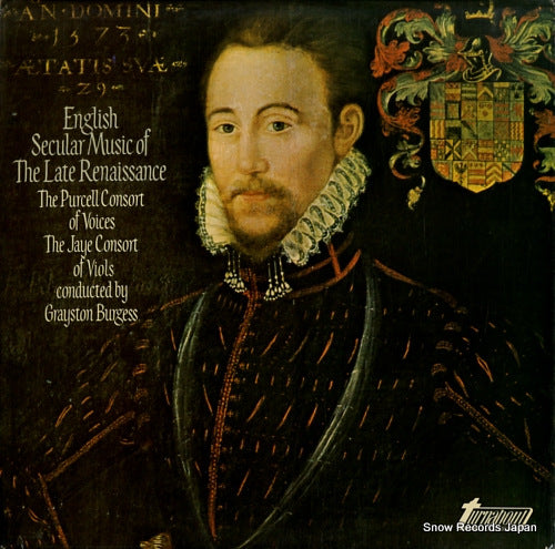 BURGESS, GRAYSTON english secular music of the late renaissance TV37079S