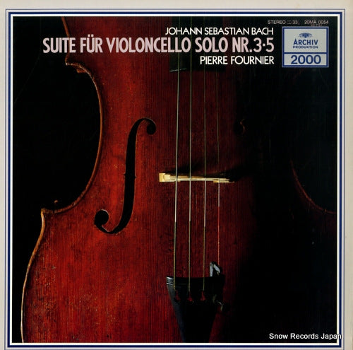 FOURNIER, PIERRE bach; suite fur violoncello solo nr.3.5 20MA0054