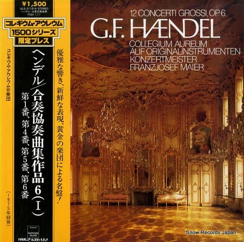 COLLEGIUM AUREUM handel; 12 concerti grossi, op.6 ULS-3119-H
