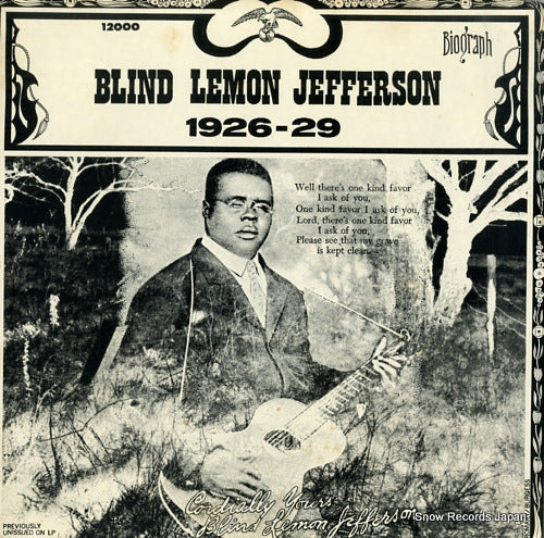 JEFFERSON, BLIND LEMON 1926-29 BLP-12000