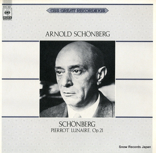 SCHONBERG, ARNOLD schonberg; pierrot lunaire, op.21 20AC1887
