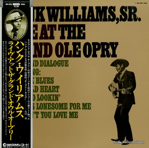 WILLIAMS, HANK live at the grand ole opry MM2098