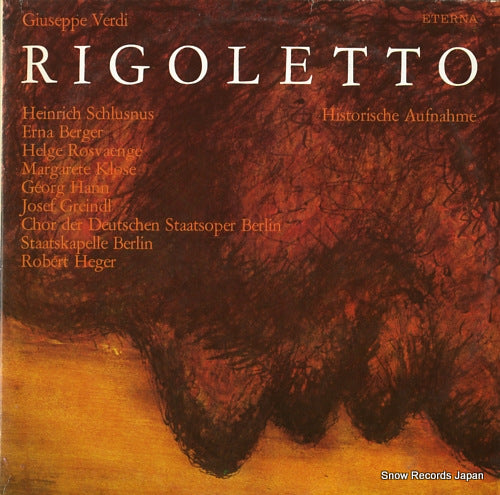 HEGER, ROBERT verdi; rigoletto 820152-153
