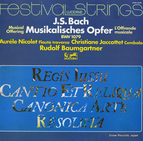 BAUMGARTNER, RUDOLF bach; musical offering bwv1079 K15C-9105
