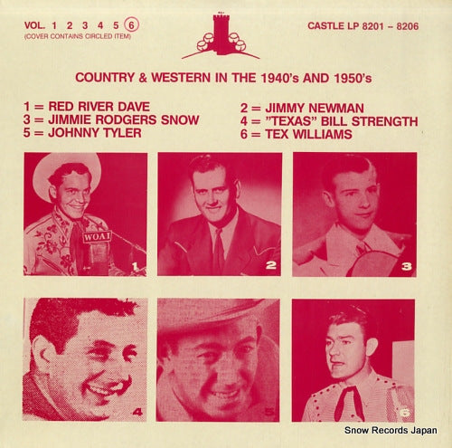 WILLIAMS, TEX country & western in the 1940's and 1950's vol.6 CASTLELP8206