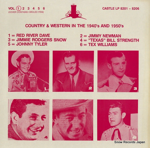 DAVE, RED RIVER country & western in the 1940's and 1950's vol.1 CASTLELP8201