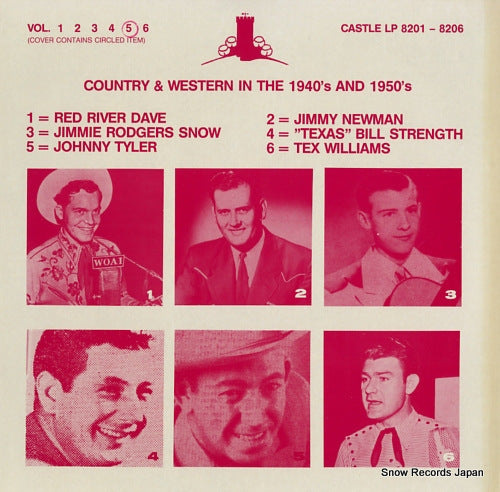TYLER, JOHNNY country & western in the 1940's and 1950's vol.5 CASTLELP8205