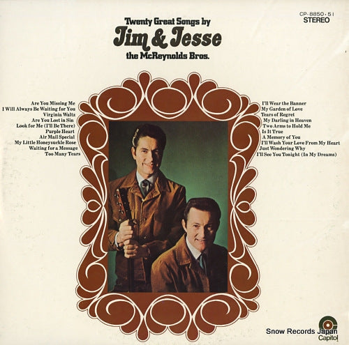 JIM AND JESSE twenty great songs by jim & jesse CP-8850.51