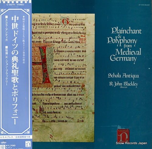BLACKLEY, R. JOHN plainchant & polyphony from medieval germany G-5027H / H-71312