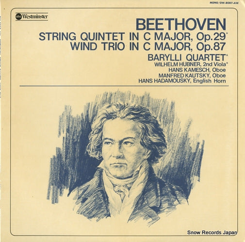 BARYLLI QUARTET beethoven; string quintet in c major, op.29 OW-8087-AW