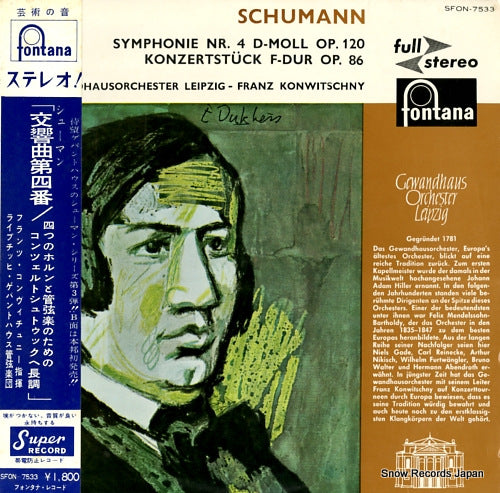 KONWITSCHNY, FRANZ schumann; symphonie nr.4 d - moll op.120 SFON-7533
