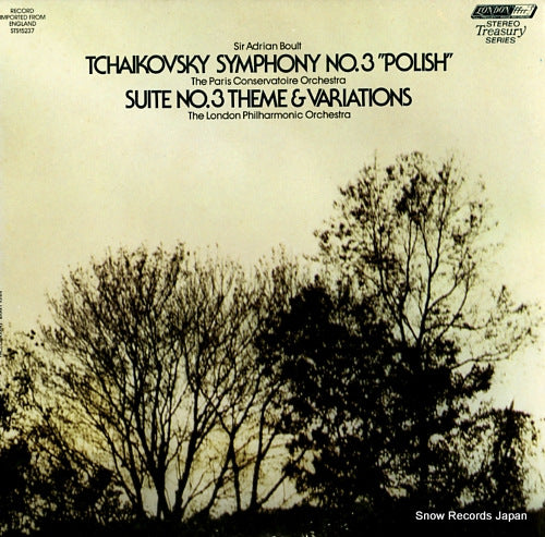 BOULT, SIR ADRIAN tchaikovsky; symphony no.3 "polish" STS15237