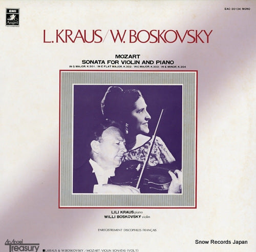KRAUS, LILI, AND WILLI BOSKOWSKY mozart; violin sonatas (vol.1) EAC-30134