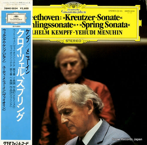 KEMPFF, WILHELM beethoven; kreutzer - sonate 28MG0034