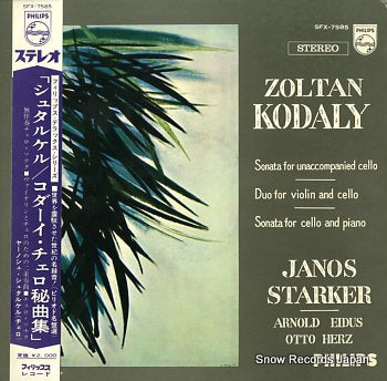STARKER, JANOS zoltan kodaly; sonata for unaccompanied cello SFX-7585