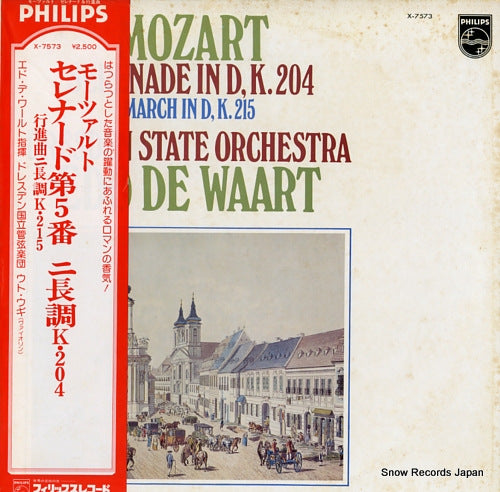 WAART, EDO DE mozart; serenade in d, k.204 X-7573