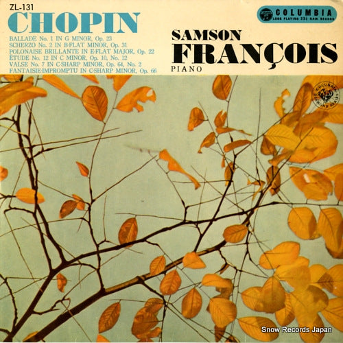 FRANCOIS, SAMSON chopin; ballade no.1 in g minor, op.23 ZL-131