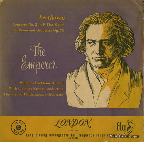 BACKHAUS, WILHELM beethoven; concerto no.5 in e flat major for piano and orchestra op.73 "the emperor" LLA10006