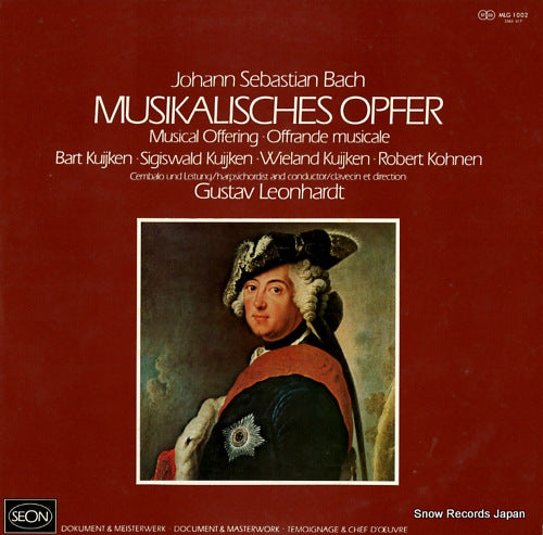 LEONHARDT, GUSTAV bach; musikalisches opfer MLG1002