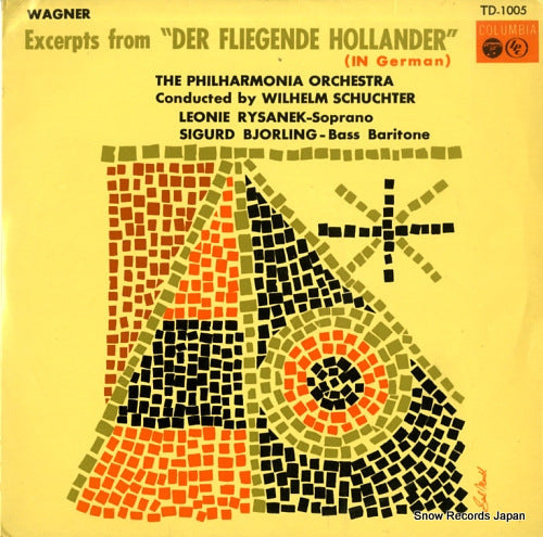 SCHUCHTER, WILHELM wagner; excerpts from der fliegende hollander TD-1005
