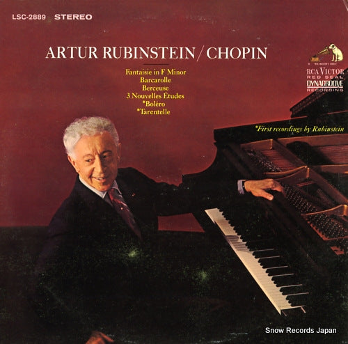 RUBINSTEIN, ARTUR artur rubinstein / chopin LSC-2889