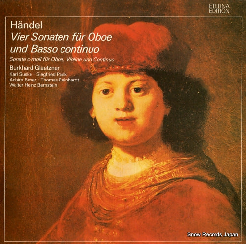 GLAETZNER, BURKHARD handel; vier sonaten fur oboe und basso continuo 827836