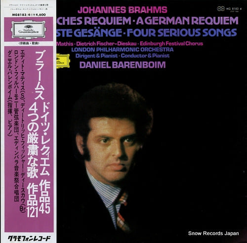 BARENBOIM, DANIEL brahms; a german requiem MG8183/4