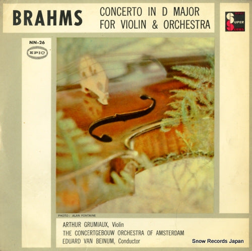 BEINUM, EDUARD VAN brahms; concerto in d major for violin & orchestra NN-26